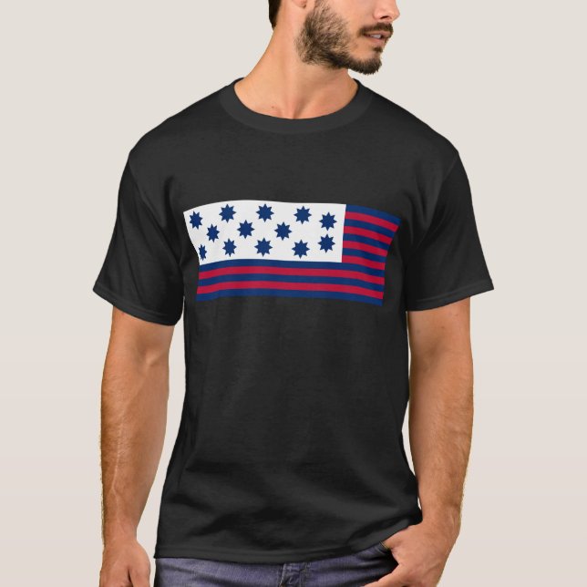 T-shirt La bataille américaine du drapeau de tribunal de (Devant)