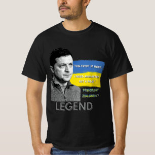 T-shirt La bataille est ici Le Président ukrainien Zelensk
