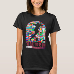 T-shirt La bataille est sur les drapeaux mondiaux Joueur d