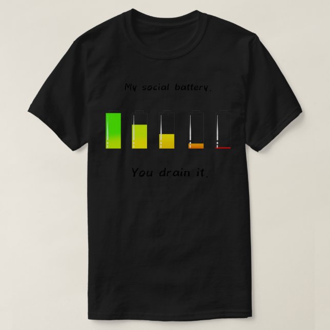 T-shirt La batterie sociale (Design devant)
