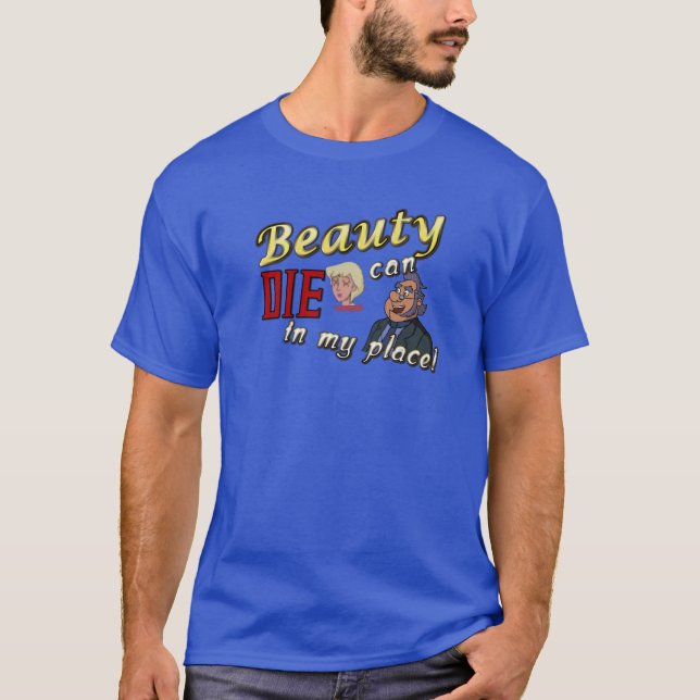 T-shirt La beauté de vieil homme peut mourir dans mon (Devant)