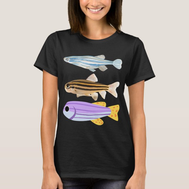 T-shirt La Beauté Des Zebrafish Colorés (Devant)