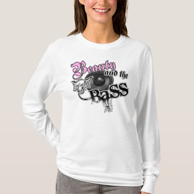 T-shirt La beauté et techno de transe BASSE l'électro (Devant)