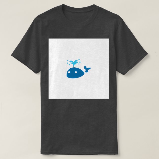 T-shirt La belle grande baleine bleue (Design devant)