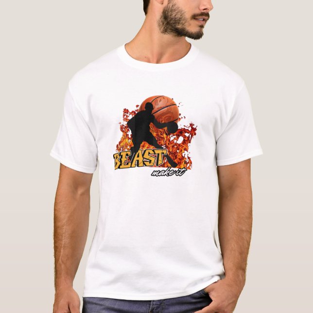 T-shirt La bête de feu légendaire du basket-ball (Devant)