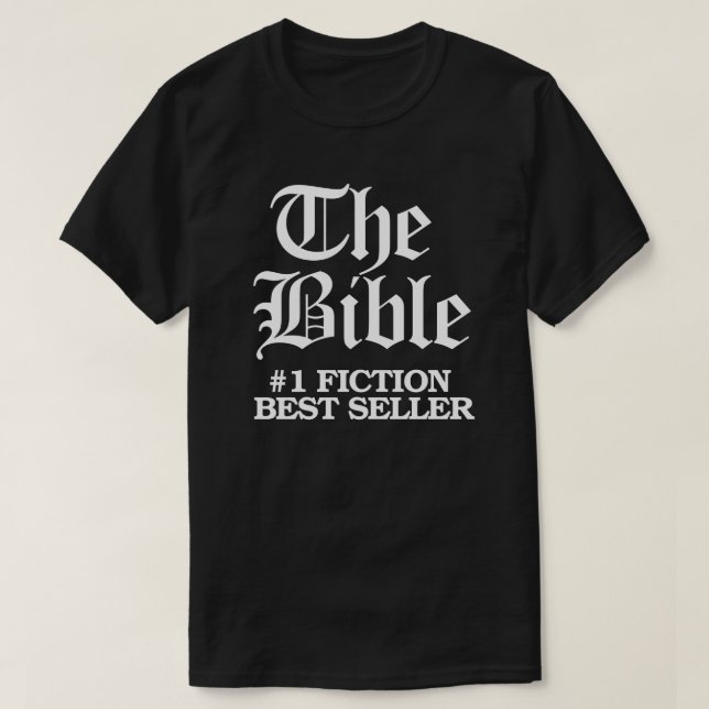 T-shirt La Bible : #1 Fiction Meilleur Vendeur (Design devant)