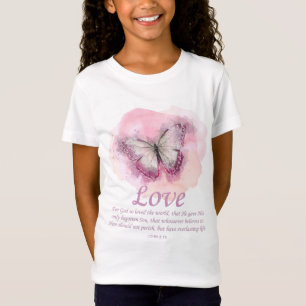 T-Shirt La Bible chrétienne des femmes Verse Papillon :Am