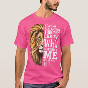 T-shirt La Bible chrétienne Verse Dit Religieux Lion J