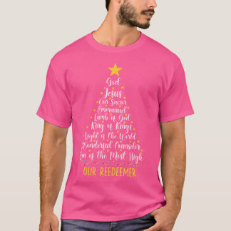 T-shirt La Bible De Noël Chrétienne Versets Noms De Jésus 