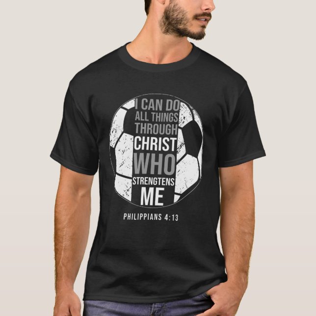 T-shirt La Bible du soccer Verse Chrétien Discours Philipp (Devant)
