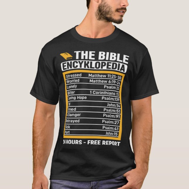 T-shirt La Bible Encyklopedia 24 Heures Rapport gratuit (Devant)