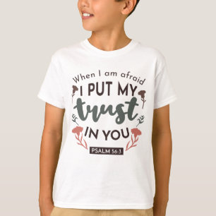 T-shirt La Bible Florale Verse Art 'Je mets ma confiance e