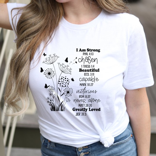 T-shirt La Bible inspirante Versets Femmes (Créateur téléchargé)