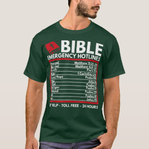 T-shirt La Bible numéros d'urgence Funny Christian Bible &