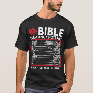 T-shirt La Bible numéros d'urgence Funny Christian Bible &