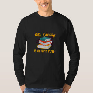 T-shirt La bibliothèque est mon endroit le plus heureux Bi