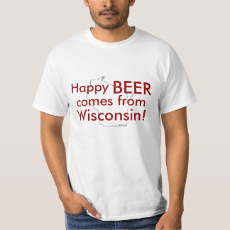 T-shirt La bière appétissante vient du Wisconsin