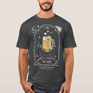 T-shirt La Bière Boire Funny Tarot Lune