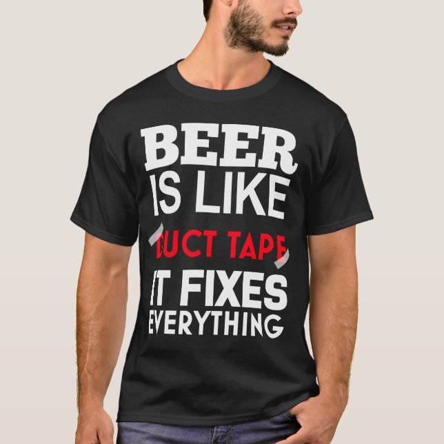 T-shirt La Bière, C'Est Comme La Bande Ducale, Elle Résout (Devant)