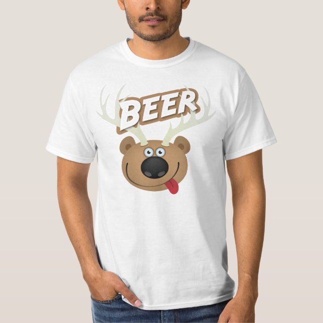 T-shirt La bière de cerfs communs d'ours (Devant)