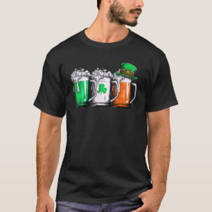 T-shirt La Bière Drapeau Irlandaise Que Nous Buvons Et Nou