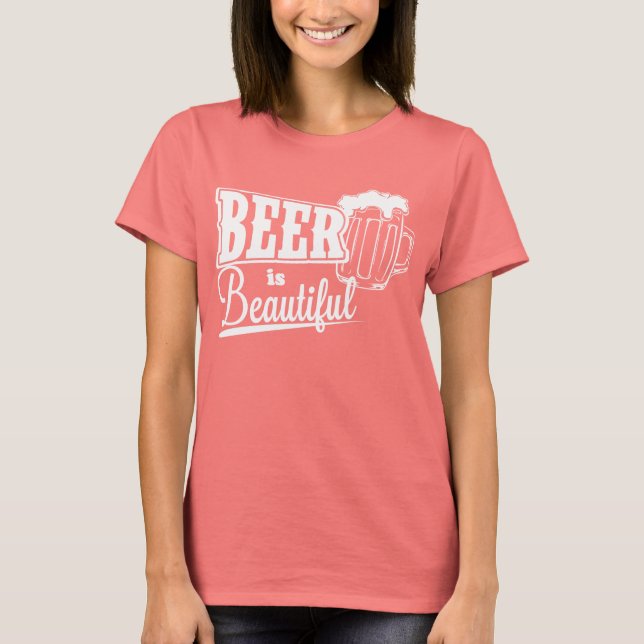 T-shirt La bière est belle (Devant)