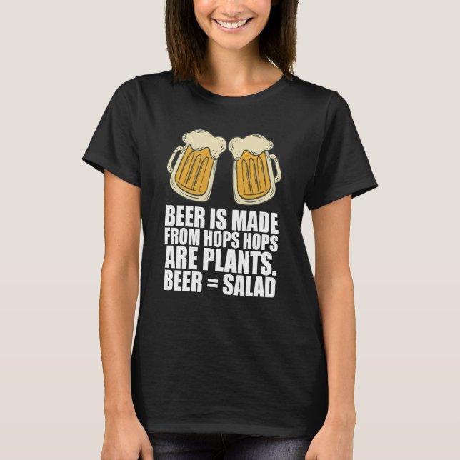 T-shirt La Bière Est Fabriquée À Partir De houblon Les hou (Devant)