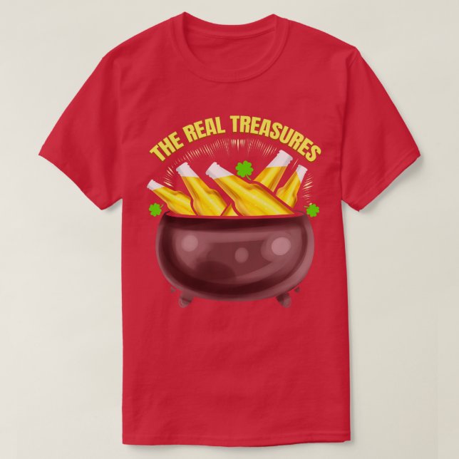 T-shirt La Bière Est Le Véritable Pot D'Or De St Patric (Design devant)