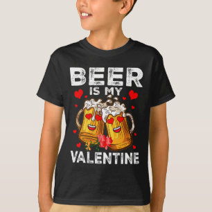 T-shirt La bière est ma Saint-Valentin Gles de bière Joyeu