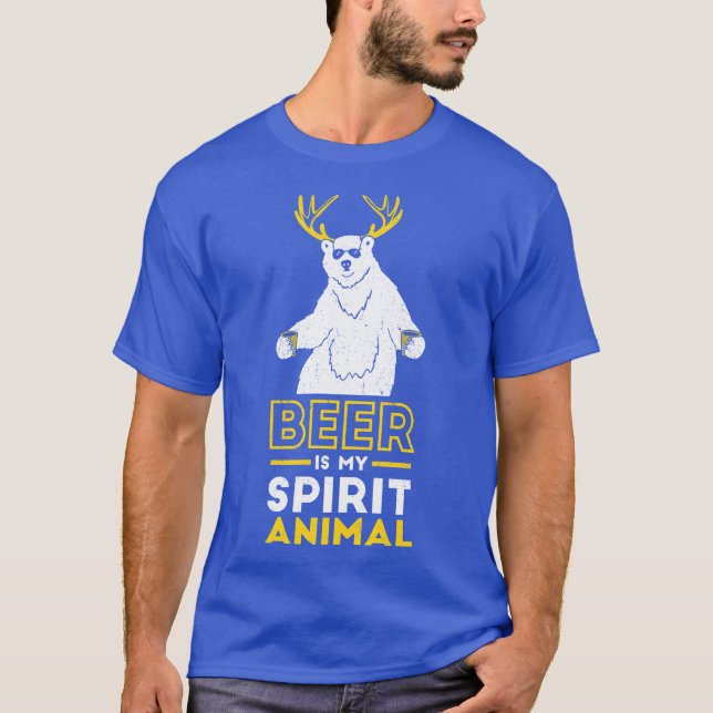 T-shirt La bière est mon animal d'esprit (Devant)