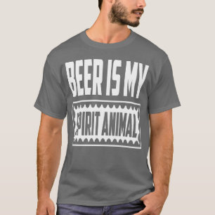 T-shirt La bière est mon animal spirituel fille