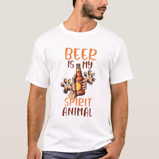 T-shirt La bière est mon esprit (Devant)