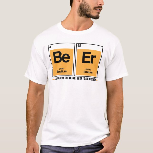 T-shirt La bière est une solution (Devant)