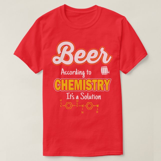 T-shirt La bière est une solution (Design devant)