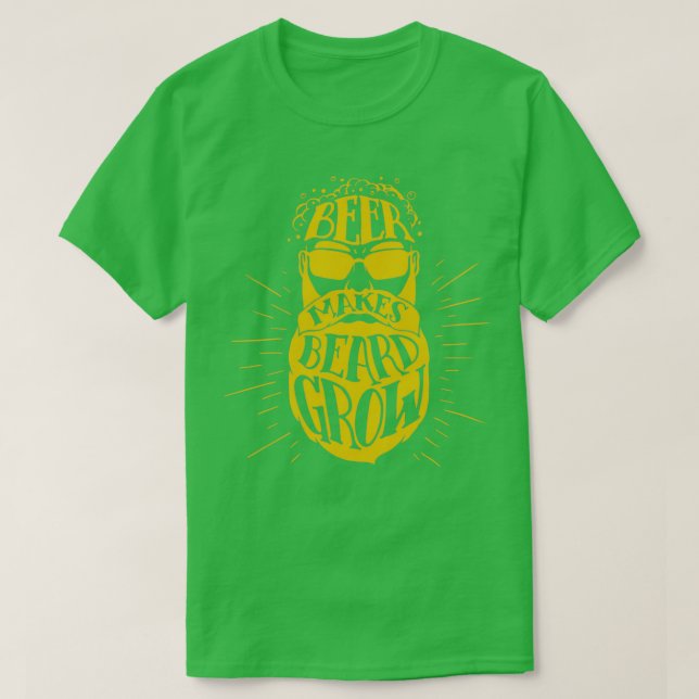 T-shirt La bière fait pousser la barbe 2 (Design devant)