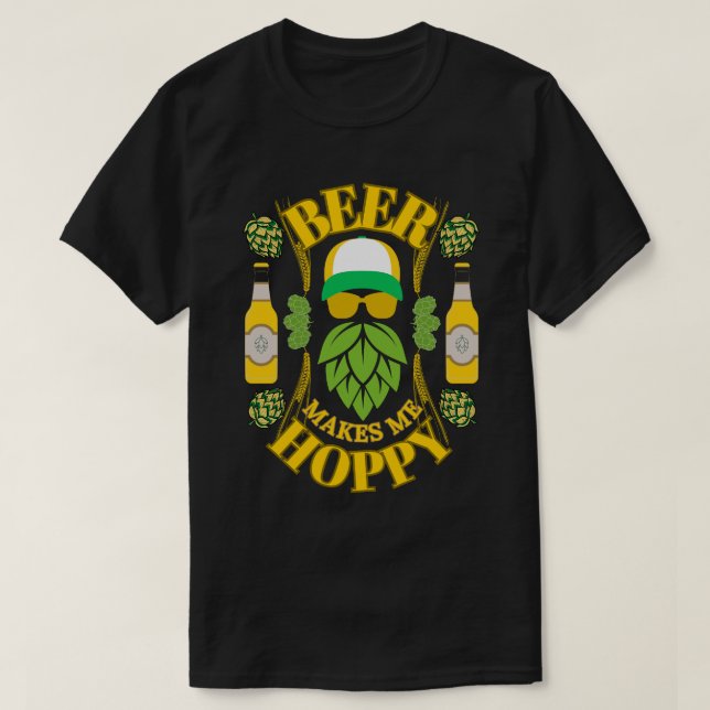 T-shirt 'La bière me rend joyeux' (Design devant)