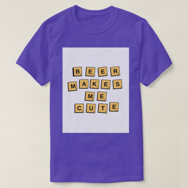 T-shirt La bière me rend mignon (Design devant)
