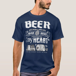 T-shirt La bière ne m'a jamais brisé le coeur drôle citati