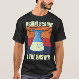 T-shirt La Biologie Marine Est La Réponse Retro Vintage Pr