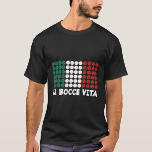 T-shirt La Bocce Vita Drapeau italien Couleurs Patriot ita