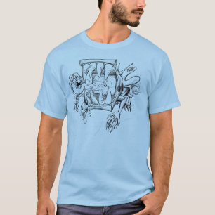 T-shirt La boîte à cons (version de croquis)