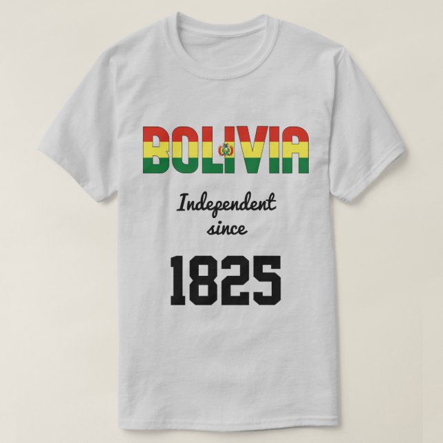 T-shirt La Bolivie fête de l'indépendance (Design devant)