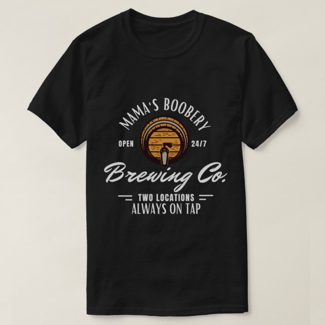 T-shirt La Booberie de Mama Brasserie d'allaitement Nouvea (Design devant)