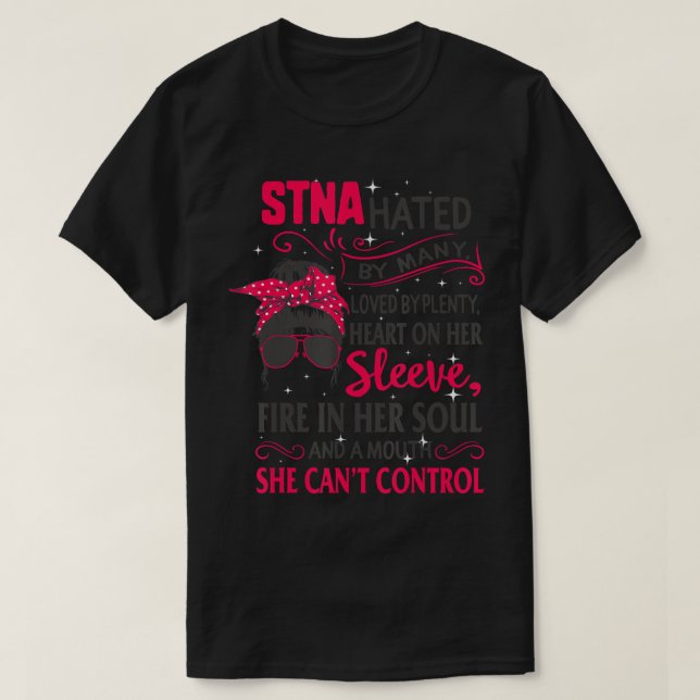 T-shirt La bouche de soins infirmiers de la semaine STNA n (Design devant)