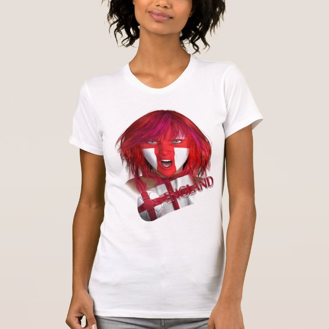 T-shirt La boule, la fille et le drapeau (Devant)
