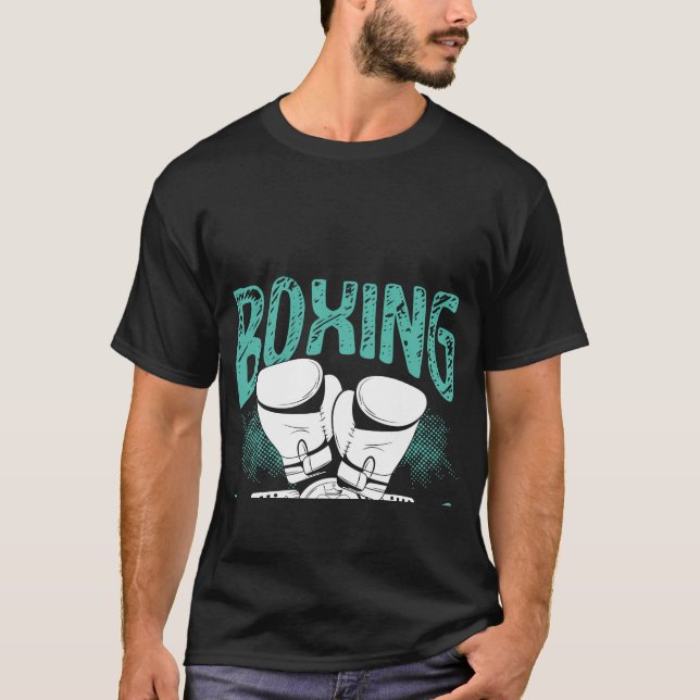 T-shirt La Boxe D'Empreinte Est Comme La Boxe Des Ciseaux  (Devant)