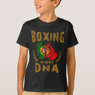T-shirt La boxe est dans mon D-n-a Portugal Drapeau Gants 