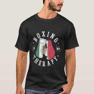 T-shirt La boxe est ma thérapie Mexico Boxing Glove Mexiqu