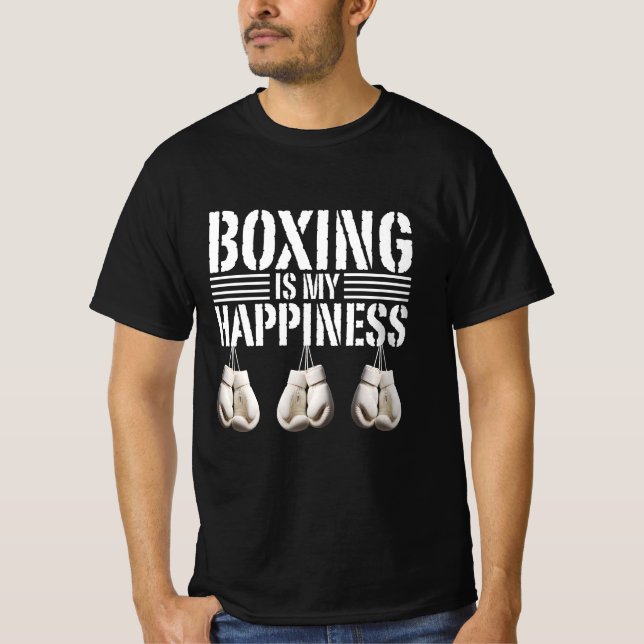 T-shirt la boxe est mon bonheur (Devant)