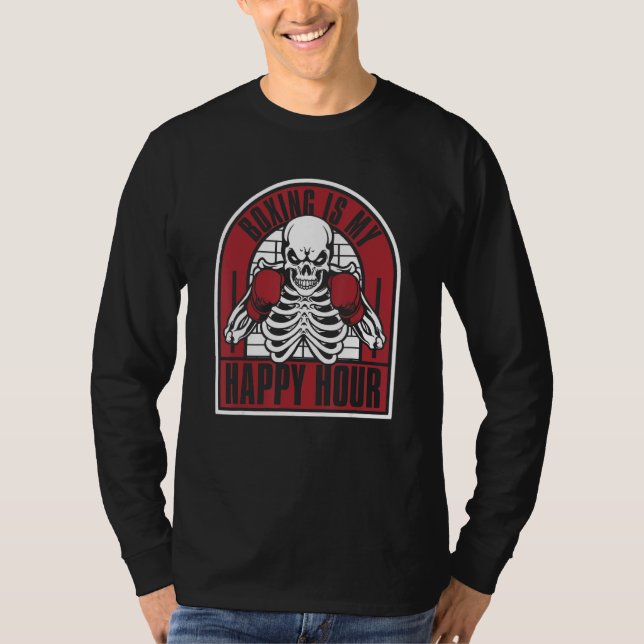 T-shirt La boxe est mon heure heureuse Thai Boxeur Kickbox (Devant)